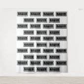 Custom Step and Repeat Fabric Backdrop タペストリー (正面)