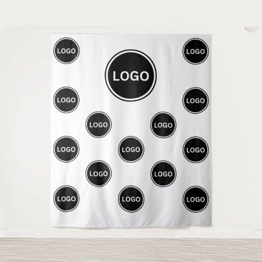 Custom Step and Repeat Logo Wall Photo Backdrop タペストリー (正面)