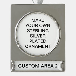 Custom Sterling Silver Plated Christmas Ornament シルバープレートバナーオーナメント