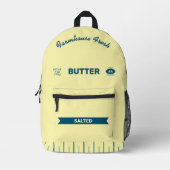 Custom Stick-of-Butter Retro Foodie Backpack  プリントバックパック (正面)