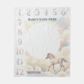 Custom Storybook Magic Enchanted Forest Milestone  フリースブランケット (正面)