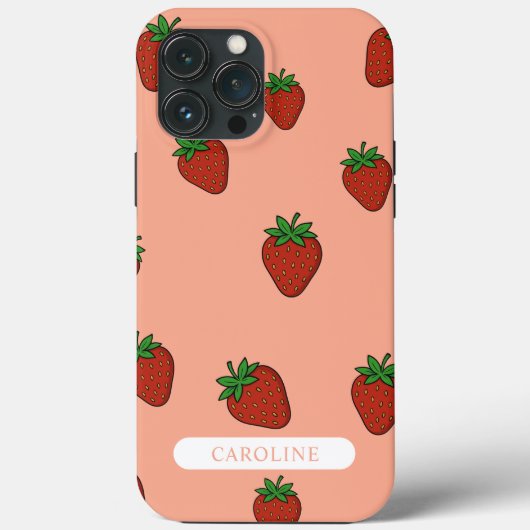 Custom Strawberry Coral Case-Mate iPhoneケース (裏面)