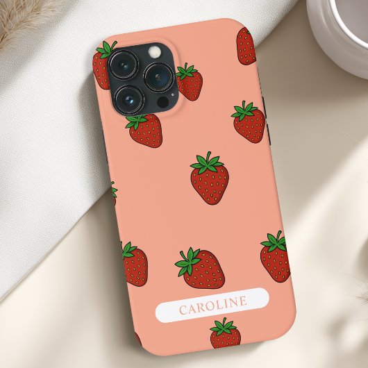 Custom Strawberry Coral Case-Mate iPhoneケース