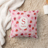 Custom Strawberry & Daisy Baby Pillow クッション (ブランケット)