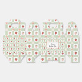Custom Strawberry Gingham Birthday フェイバーボックス (見開き)