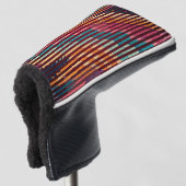 Custom Striped Art Putter Golf Head Cover ゴルフヘッドカバー (3/4 正面)