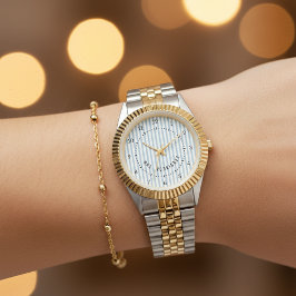 Custom Striped His and Hers Watch for Couple Gift 腕時計