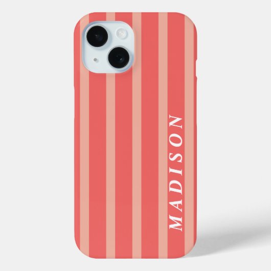 Custom Stripes Coral Case-Mate iPhoneケース (裏面)