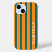 Custom Stripes Orange Green Case-Mate iPhoneケース (裏面)