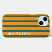 Custom Stripes Orange Green Case-Mate iPhoneケース (裏面 (横))