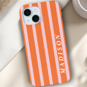 Custom Stripes Orange Pink Case-Mate iPhoneケース