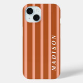 Custom Stripes Peach Brown Case-Mate iPhoneケース (裏面)