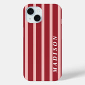 Custom Stripes Pink Red Brown Case-Mate iPhoneケース (裏面)
