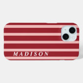 Custom Stripes Pink Red Brown Case-Mate iPhoneケース (裏面 (横))