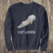 Custom Stylish Cute Funny Cat Pet Lover Navy Blue スウェットシャツ