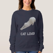 Custom Stylish Cute Funny Cat Pet Lover Navy Blue スウェットシャツ (正面)