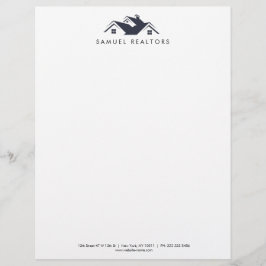Custom Stylish Modern Real Estate Home Logo レターヘッド
