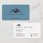 Custom Stylish Modern Real Estate Home Logo 名刺 (正面/裏面)