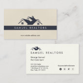 Custom Stylish Modern Real Estate Home Logo 名刺 (正面/裏面)