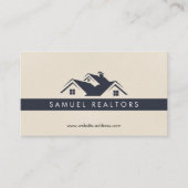Custom Stylish Modern Real Estate Home Logo 名刺 (正面)