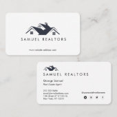 Custom Stylish Modern Real Estate Home Logo 名刺 (正面/裏面)