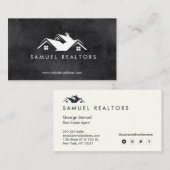 Custom Stylish Modern Real Estate Home Logo 名刺 (正面/裏面)