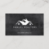 Custom Stylish Modern Real Estate Home Logo 名刺 (正面)