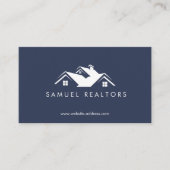 Custom Stylish Modern Real Estate Home Logo 名刺 (正面)