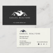 Custom Stylish Modern Real Estate Home Logo 名刺 (正面/裏面)