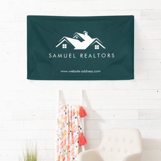 Custom Stylish Modern Real Estate Home Logo 横断幕 (インサイチュ)