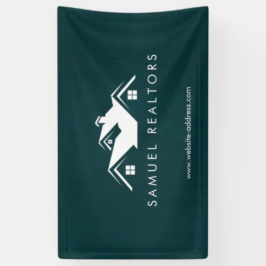 Custom Stylish Modern Real Estate Home Logo 横断幕 (縦)