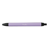 Custom Stylish Pale Purple Pen with Your Name 黒ボールペン (正面)