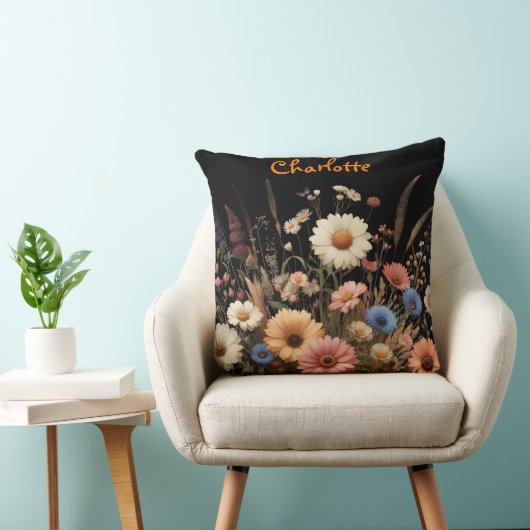 Custom stylish wildflowers  クッション (椅子)