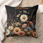 Custom stylish wildflowers  クッション (ブランケット)