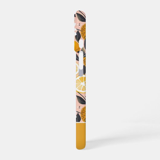 Custom Summer Lemon Pattern iPhone Case 16ケース (左側面)