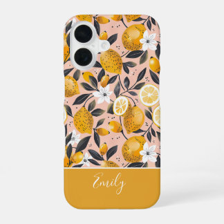 Custom Summer Lemon Pattern iPhone Case 16ケース