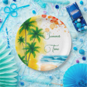 Custom Summer Party design ペーパープレート (パーティー)