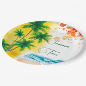 Custom Summer Party design ペーパープレート (アングル)