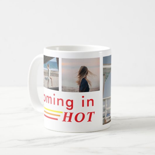 Custom Summer Vibes Design with Bold Typography コーヒーマグカップ (正面左)