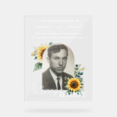 Custom Sunflower Photo  アクリルサイン (正面)