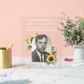 Custom Sunflower Photo  アクリルサイン (ウェディング)