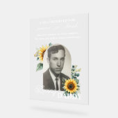 Custom Sunflower Photo  アクリルサイン (傾斜)