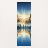 Custom Sunrise Forest Yoga Mat – Tranquil Nature ヨガマット (正面)