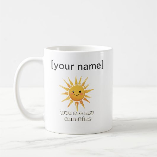 Custom Sunshine Mug – You Are My Sun コーヒーマグカップ (左)