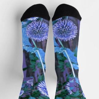 Custom Sustainable Premium Sock purple thistle ソックス