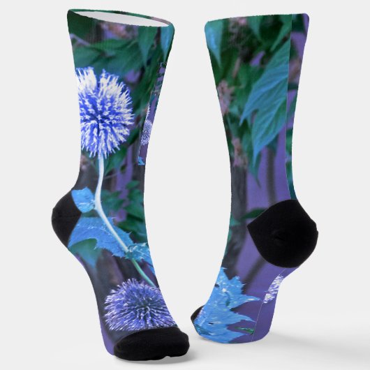 Custom Sustainable Premium Sock purple thistle ソックス (傾斜あり)