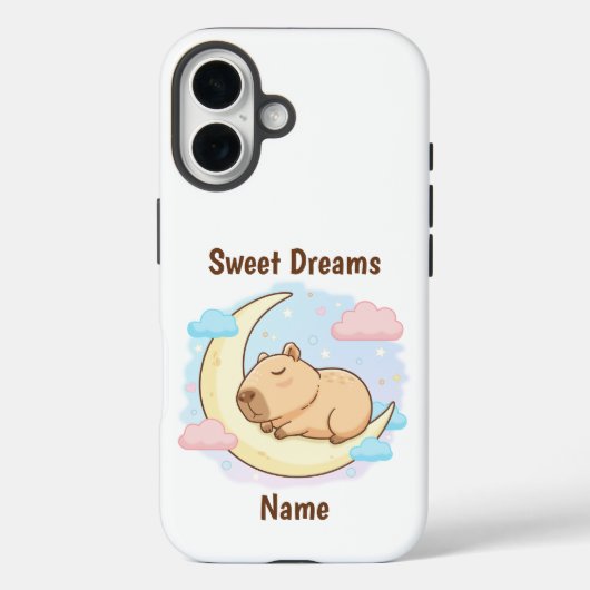 Custom Sweet Dreams Capybara iPhone Case Case-Mate iPhoneケース (裏面)
