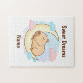 Custom Sweet Dreams Capybara Jigsaw Puzzle ジグソーパズル (横)