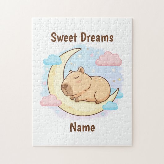 Custom Sweet Dreams Capybara Jigsaw Puzzle ジグソーパズル (縦)