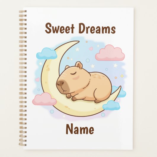 Custom Sweet Dreams Capybara Planner プランナー手帳 (正面)